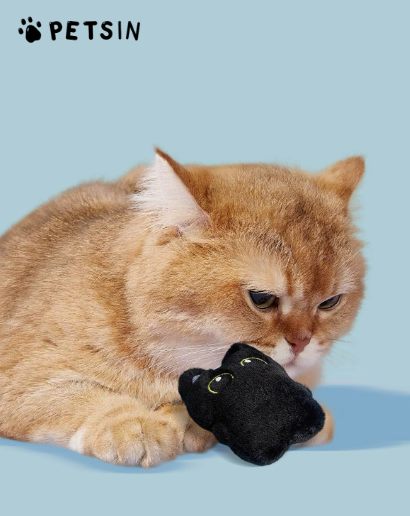 Juguete de peluche en forma de gato negro ¨HABI¨