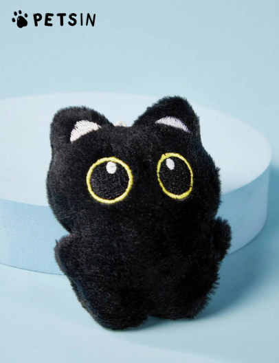Juguete de peluche en forma de gato negro ¨HABI¨