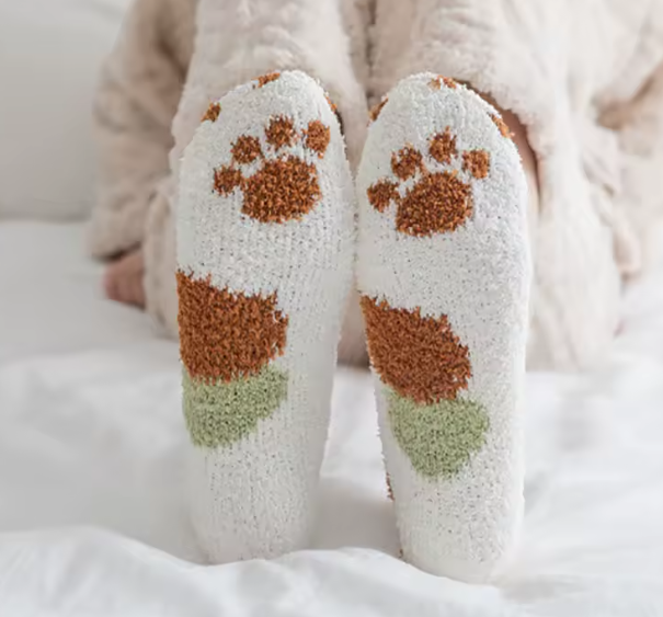 Calcetines Gatito Verde y Blanco – Pies Felices
