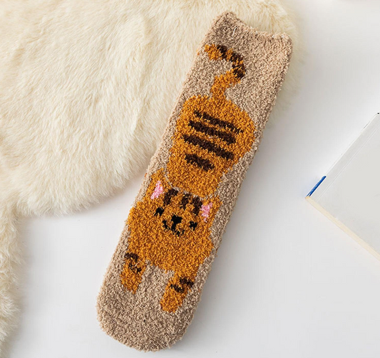 Calcetines Gatito Naranja – Peluche Felino