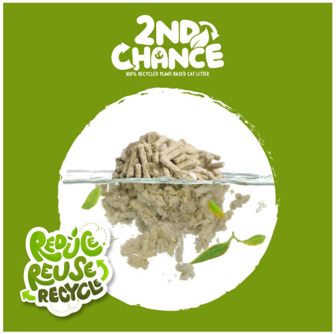 Kit Cat Arena Eco 2nd Chance - Hojas de Te Verde, Guisante y Yuca- 7L- 2.5KG