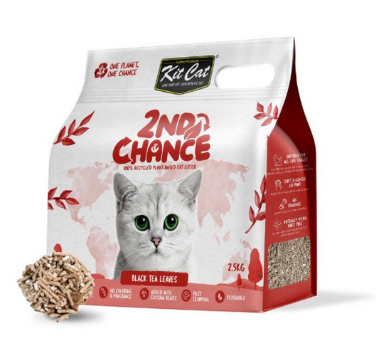 Kit Cat Arena Eco 2nd Chance - Hojas de Te Negro, Guisante y Yuca - 7L- 2.5KG