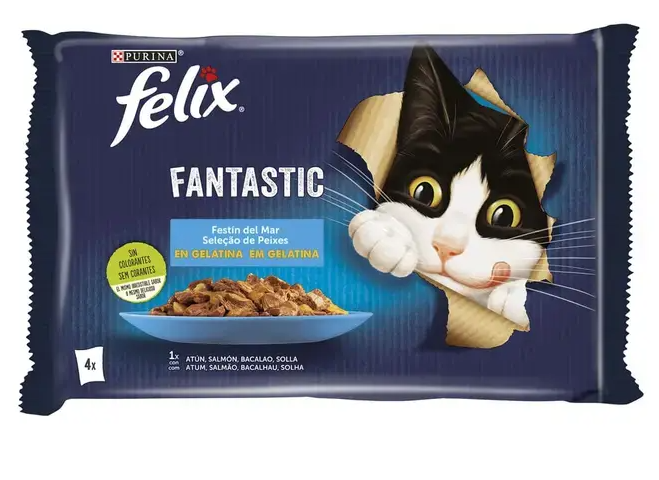 FELIX® Fantastic Festín del Mar en Gelatina (4x85g)