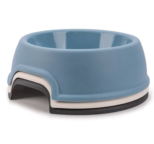 Comedero para mascotas azul talla S