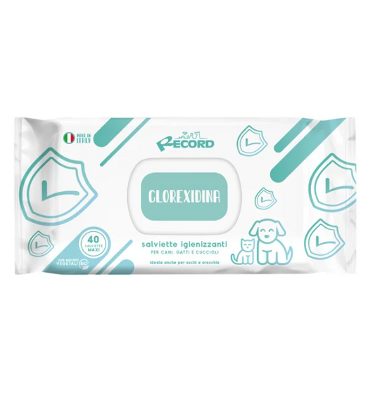 Toallitas higienizantes con clorexidina. 40 uds.