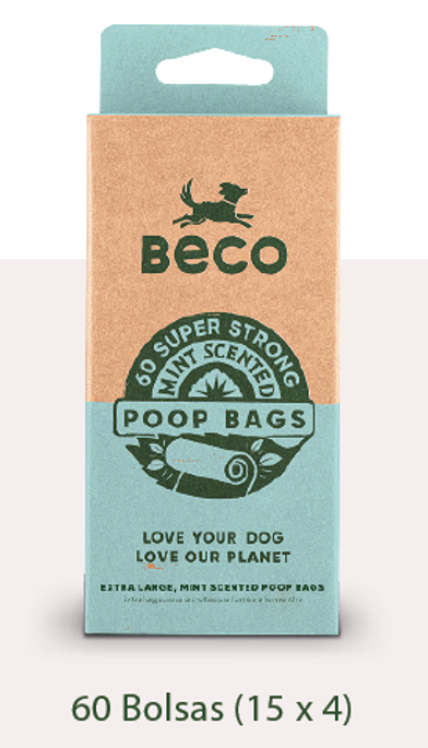 Bolsas higiénicas Beco con aroma a menta – 60 unidades (22,5 × 33 cm)