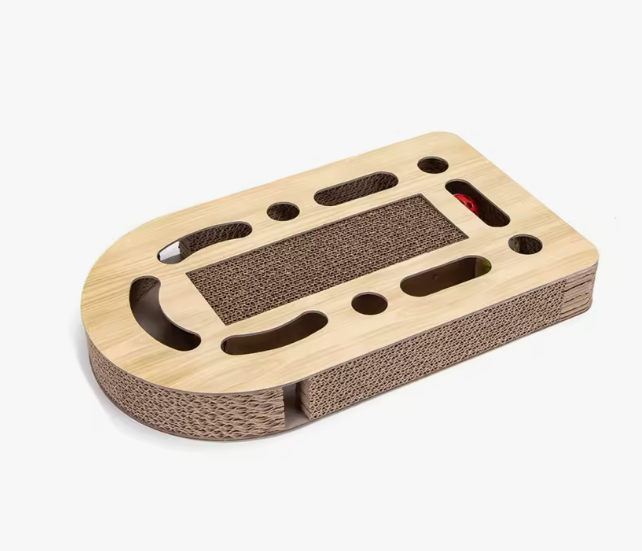 Rascador interactivo para gatos con pelota y catnip