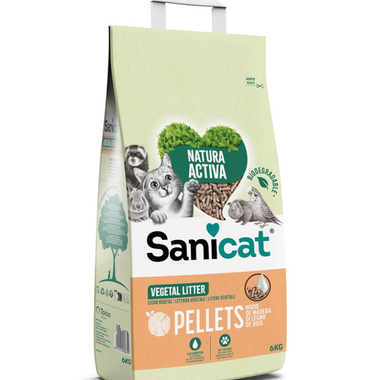 SANICAT NATURA ACTIVA WOOD PELLETS 6KG