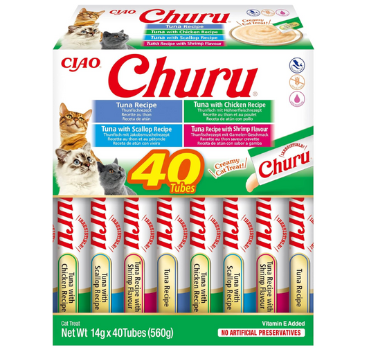 Churu CAT Variedades Atún y Marisco (40 x 14 g)