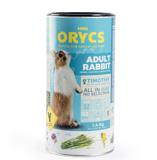 Orycs Adult Rabbit Mini (1,4 kg) – Pienso completo para conejos