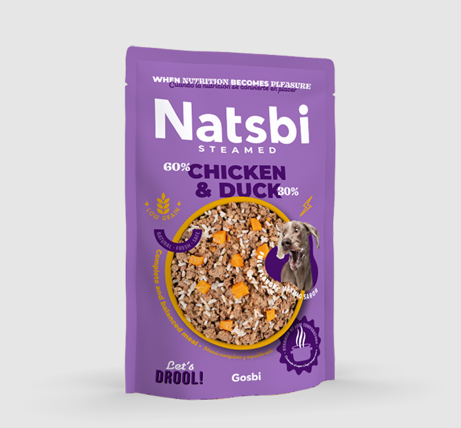 Natsbi Steamed Dog Pollo y Pato 200 gr
