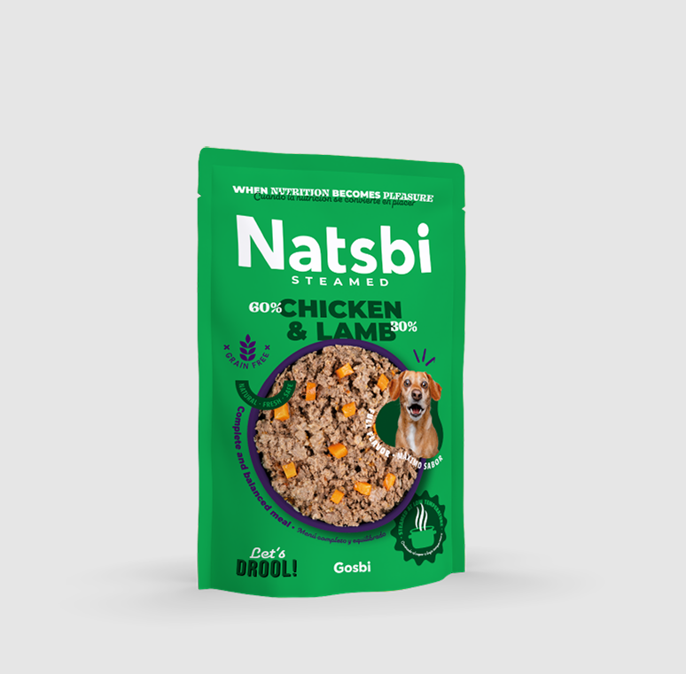 Natsbi Steamed Dog Pollo y Cordero 200 gr