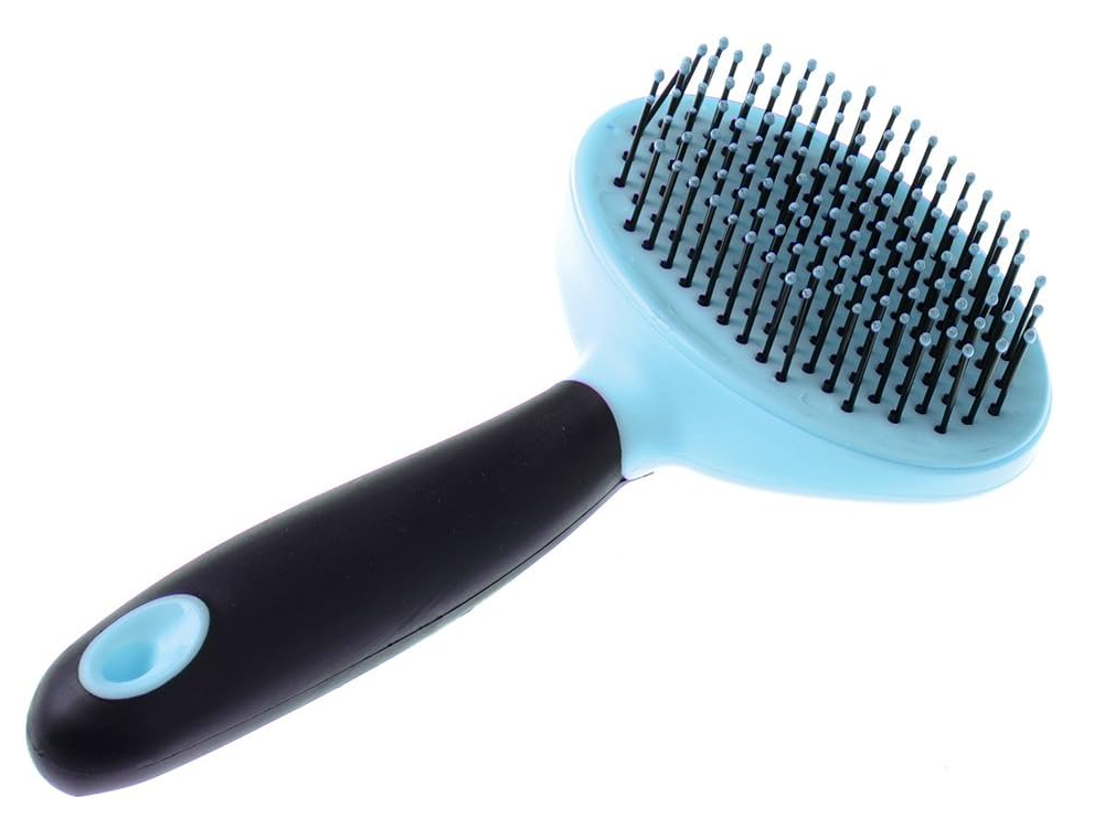Cepillo para Mascotas con Púas Redondeadas. Azul