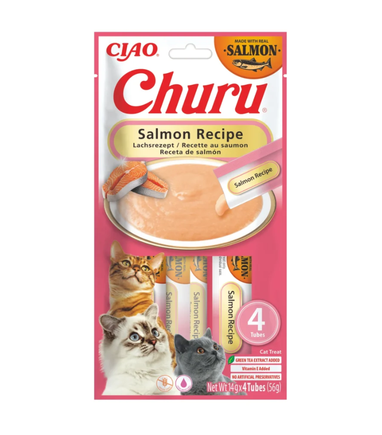 Churu CAT Receta de Salmón – 4 x 14 g