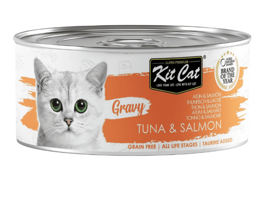 Kit Cat Lata Gravy – Atún y Salmón 70 g