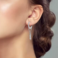 Pendientes de plata de ley con gatito colgado