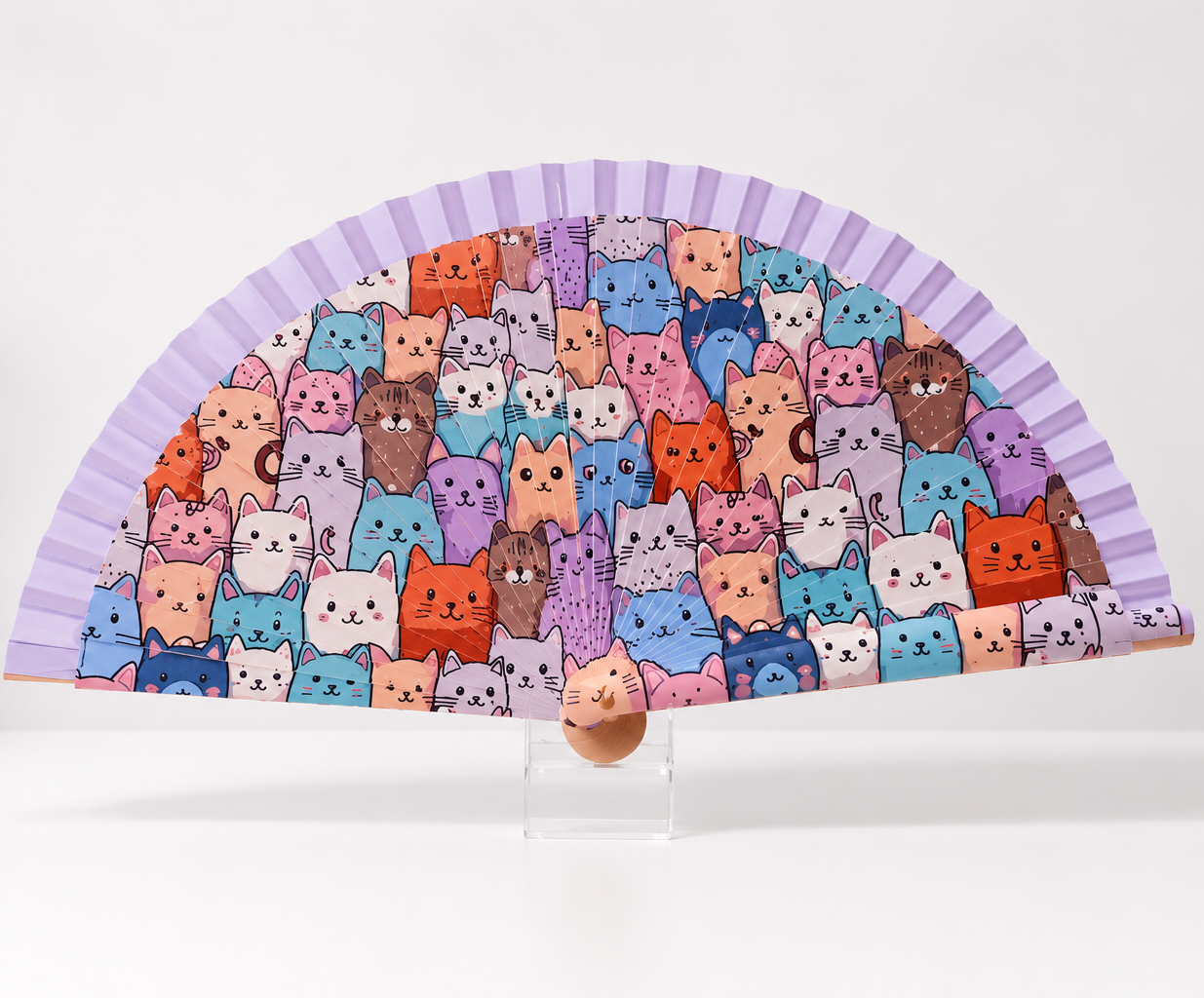 Abanico con diseños de gatos