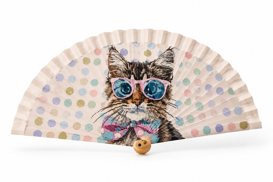Abanico con diseños de gatos