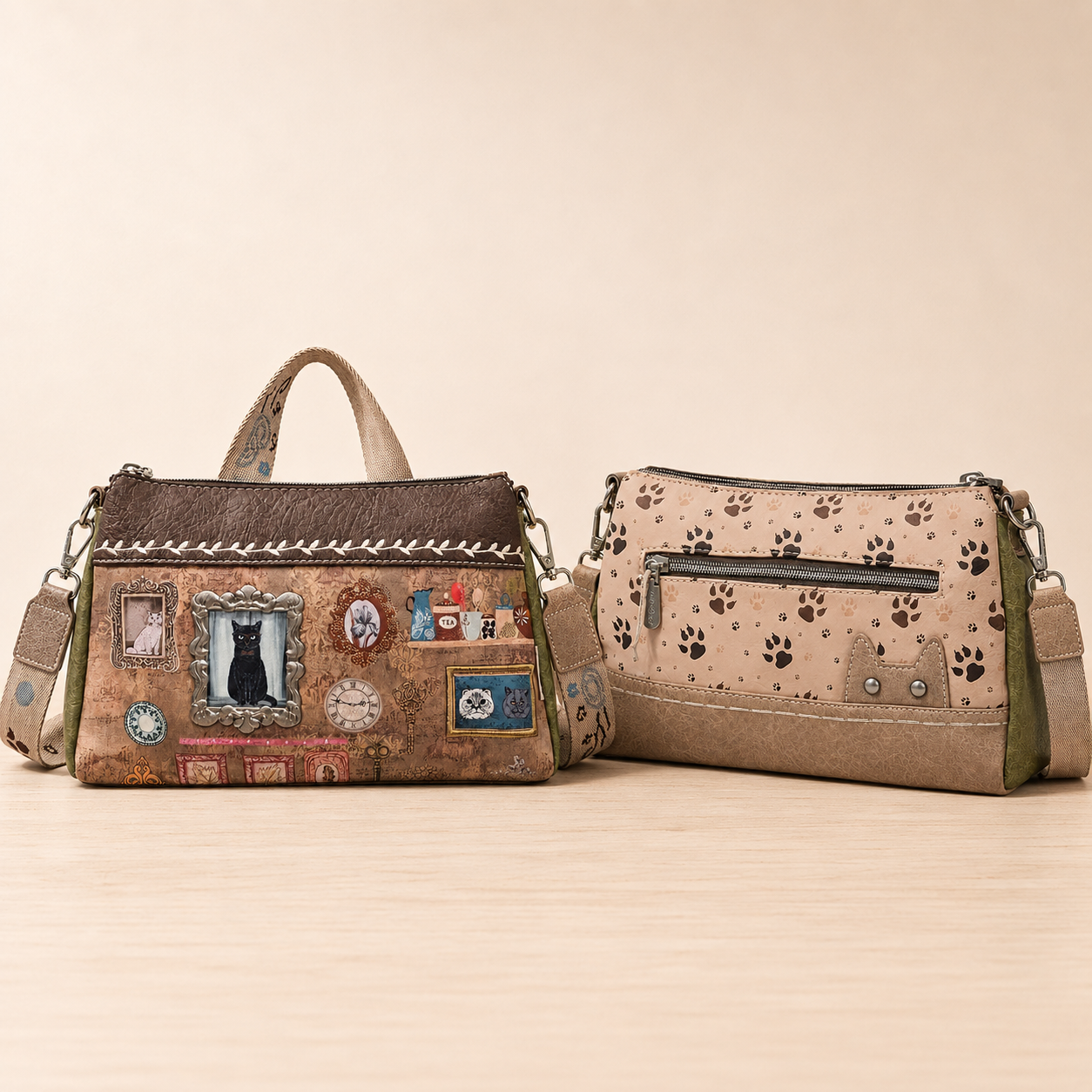 Bolso Sweet Candy color caqui (05#)