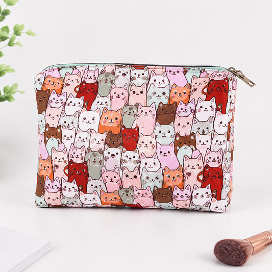 Neceser Estampado Gatitos – Granate