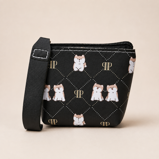 Monedero Negro de Perritos