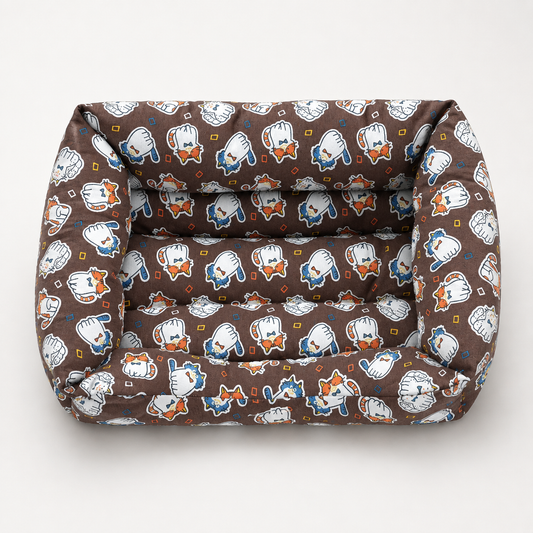 Cama para Gatos Estampada Marrón