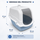 Arenero Cerrado para Gatos con Puerta – 57 x 39 x 41 cm. Azul