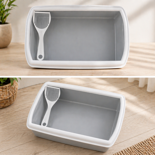 Arenero para gatos Basic con pala. Color gris