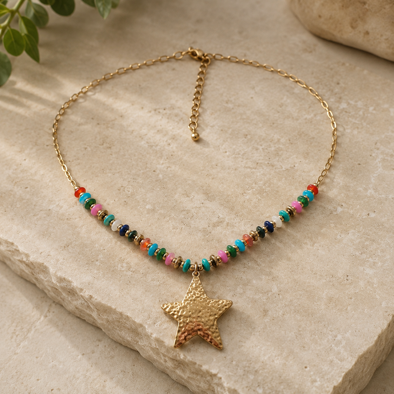 Collar de Acero Inoxidable “Estrella del Mar” ⭐🌈✨