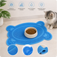 Alfombrilla para Comedero y Bebedero de Mascotas 40 × 26 cm- Azul