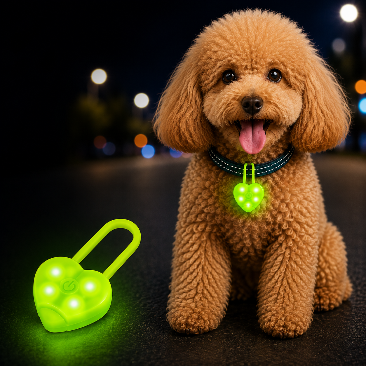 Colgante LED para Mascotas con Forma de Candado