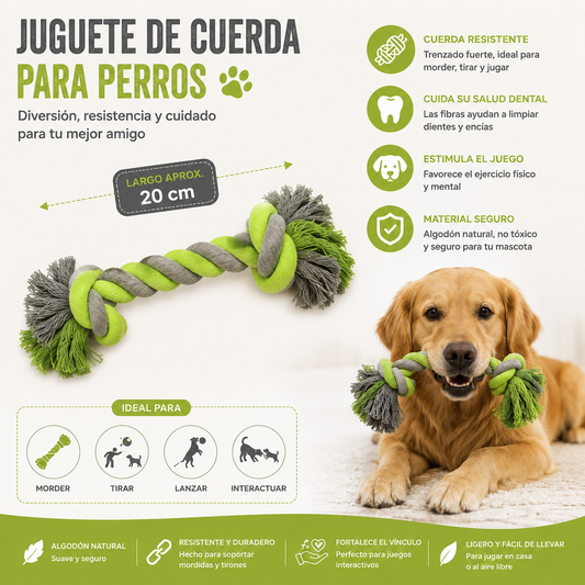 Juguete de Cuerda con Nudos para Perros