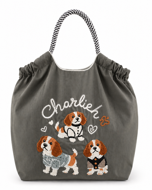 Bolso Tote Perros Beagle Verde