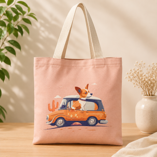 Tote Bag Diseño Perro Vintage