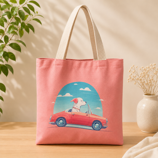 Tote Bag Diseño Perro Vintage