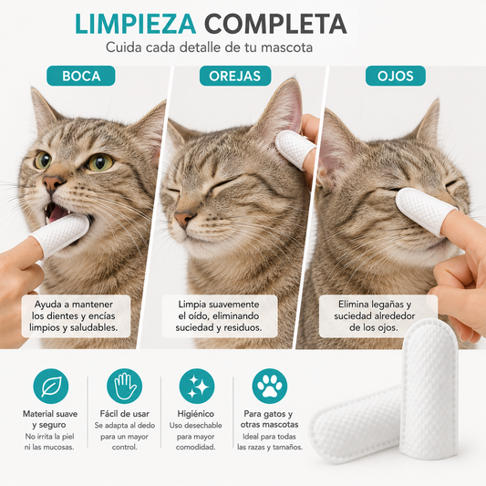 Fundas para Dedos Limpiadoras para Mascotas (25 unidades)
