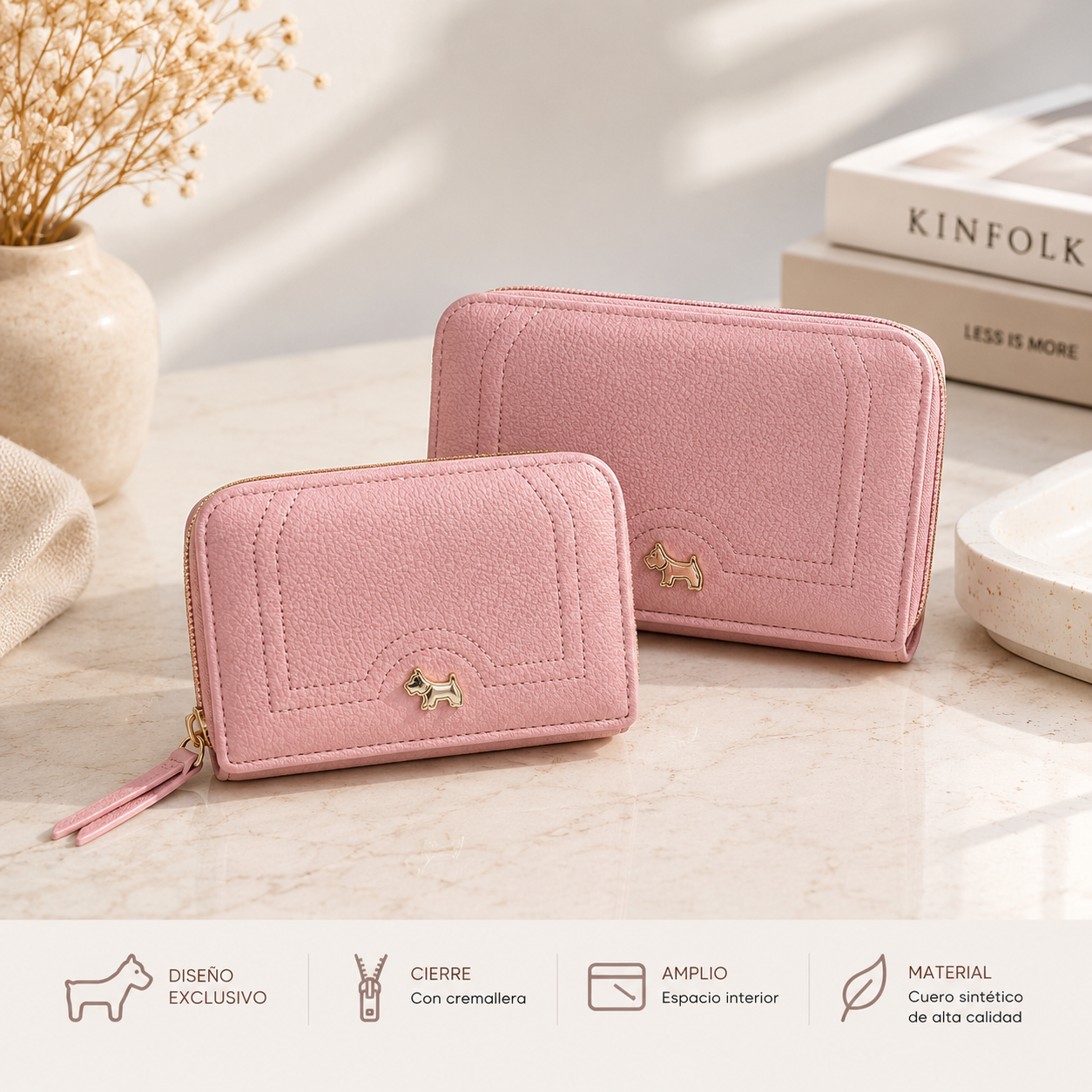 Cartera Rosa Multifunción