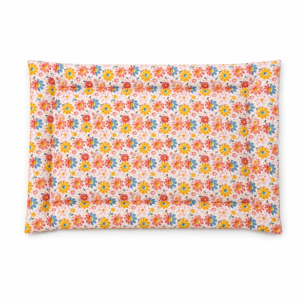 Colchoneta acolchada floral- El Telar de la Gata