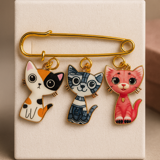 Broche "Trío Gatuno"