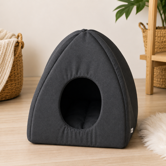 Cama Cueva para Mascotas. Gris