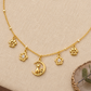 Collar Acero Inoxidable con Huellas y Luna