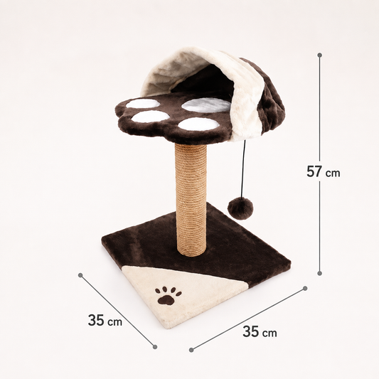 Árbol Rascador para Gatos con Cueva 35*35*57cm