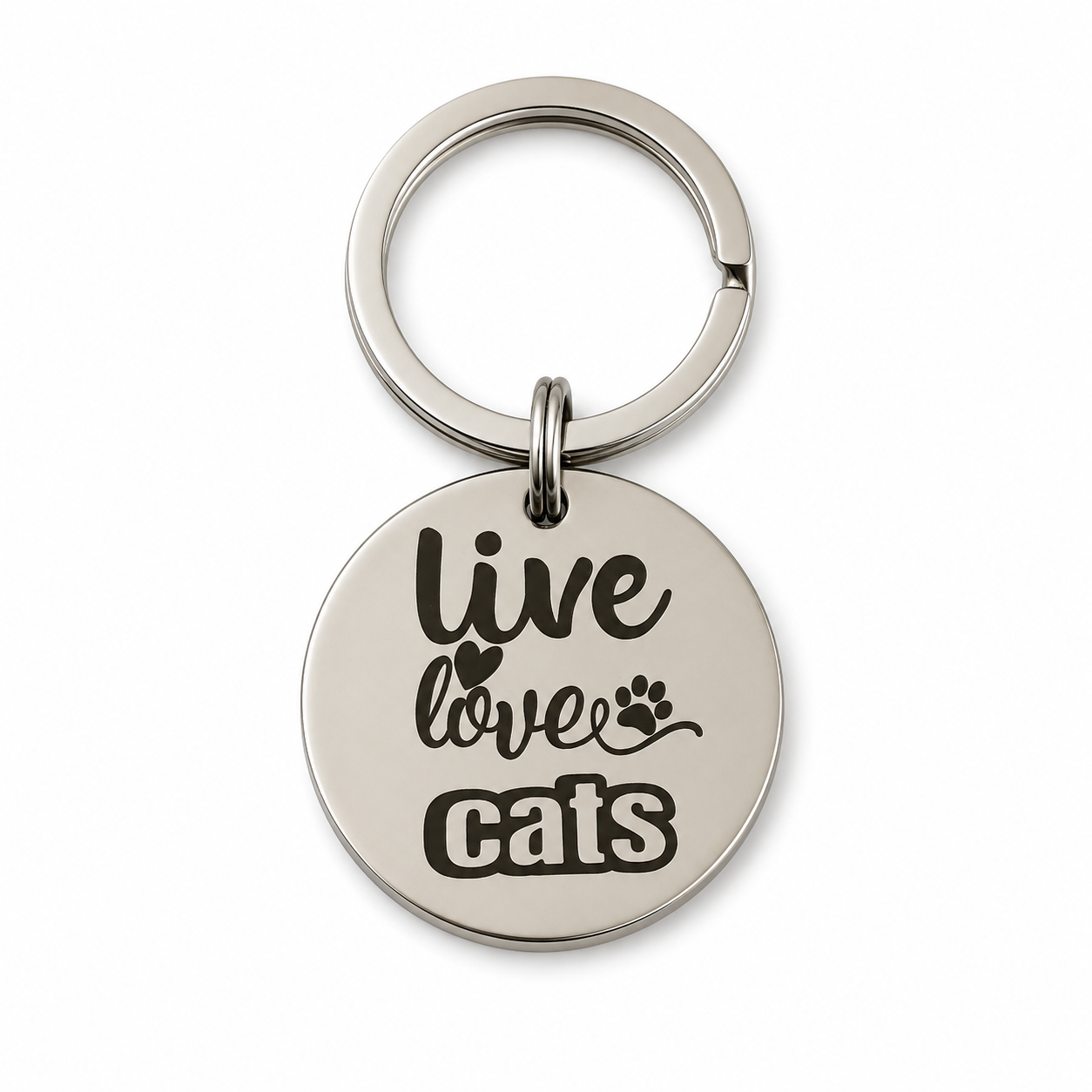 Llavero Metálico "LIVE LOVE CATS"
