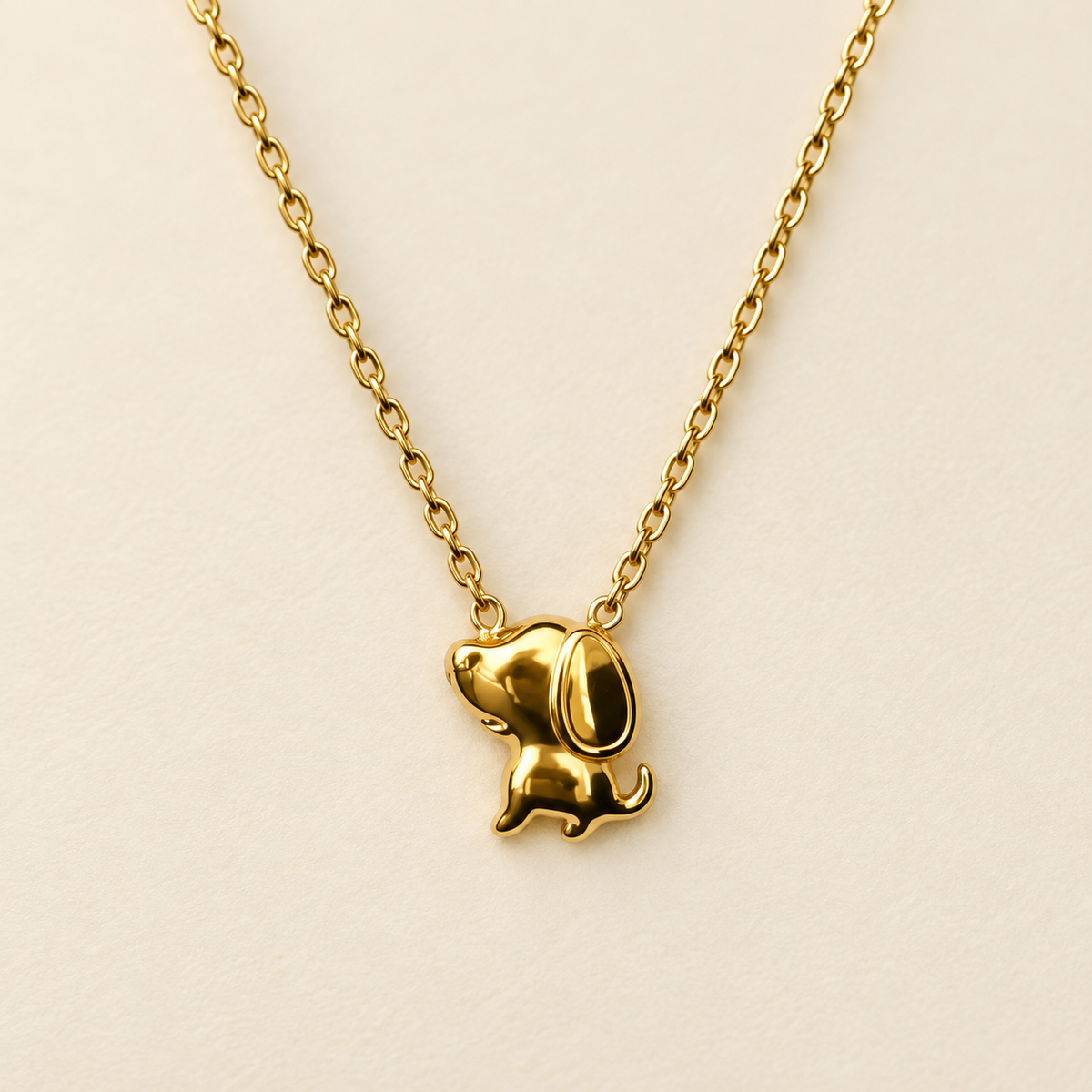 Collar Acero Inoxidable con Colgante de Perrito
