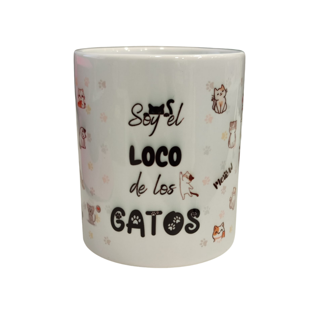 Taza "Soy el loco de los gatos"