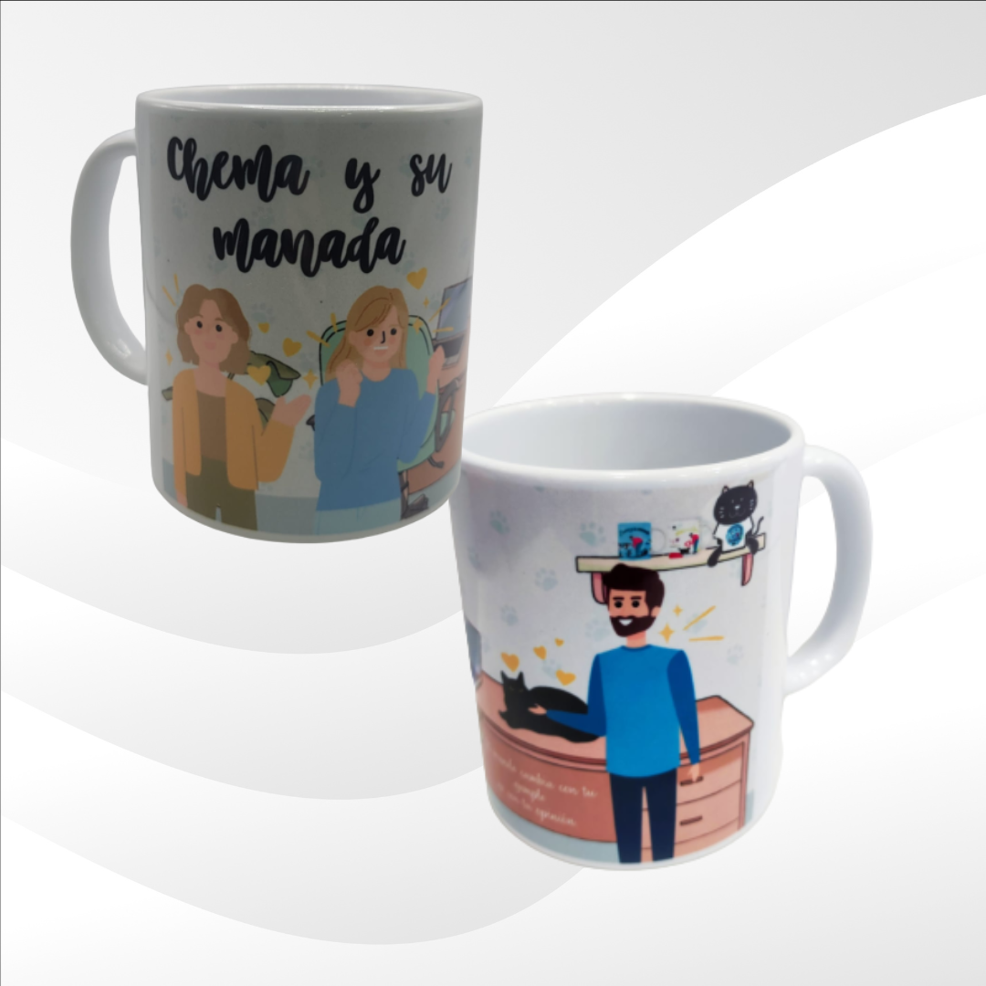 Taza "Chema, Arancha y Pri"