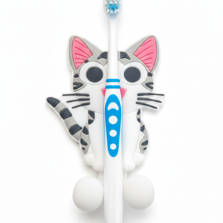 Soporte Gatuno para Cepillos – Sonrisa en Modo ON