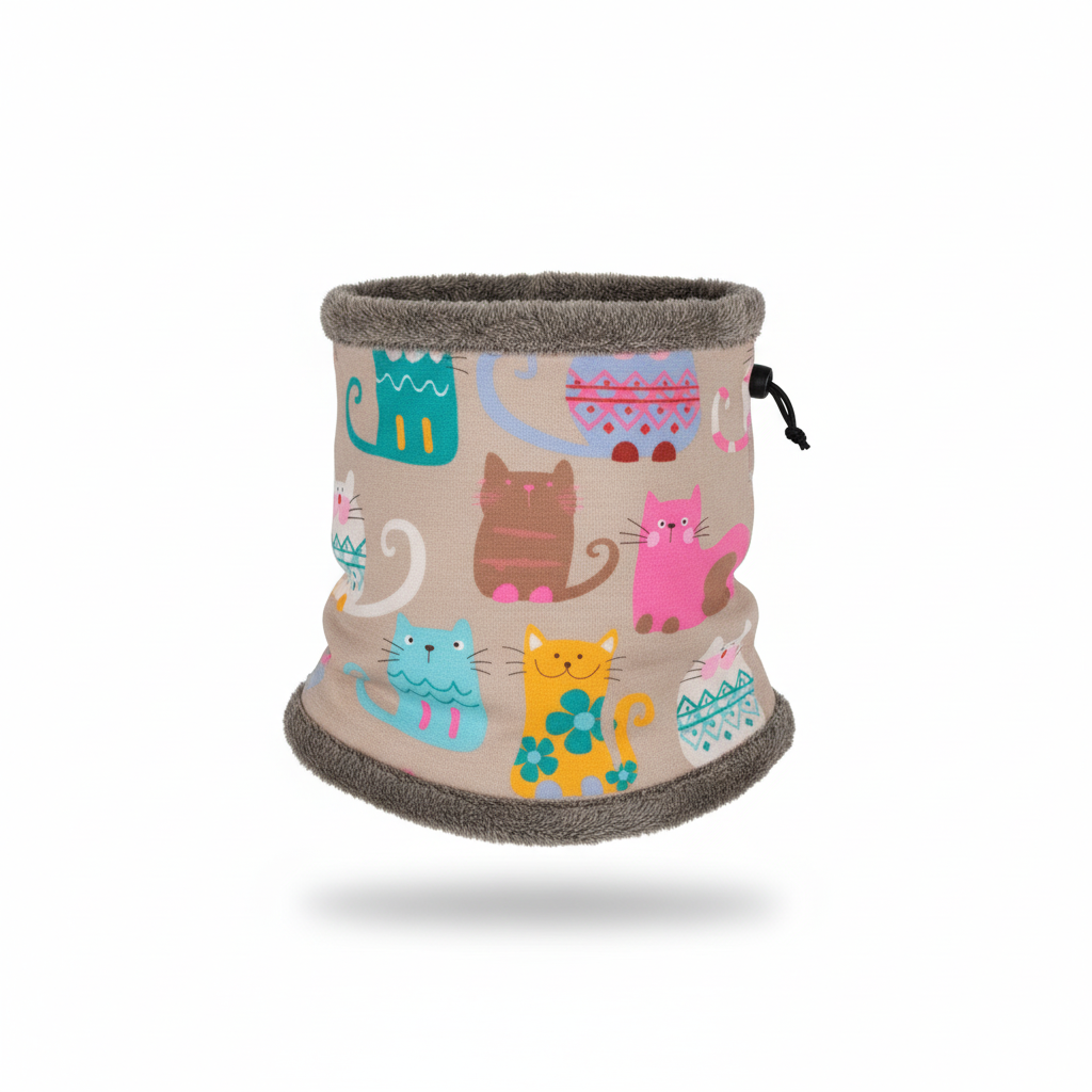 Braga Polar Gatitos – Súper Suave, Calentita y Ajustable