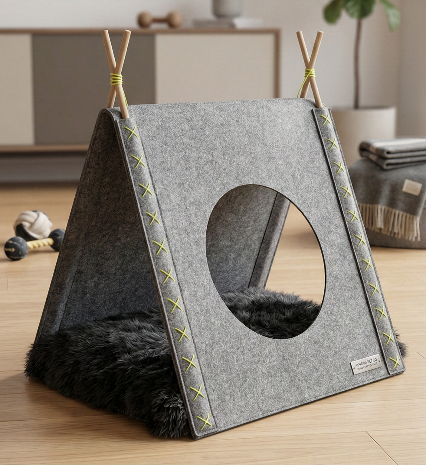 Casita Tipi para Gato con Cojín