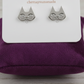 Pendientes Gatito plateados – Gold Filled